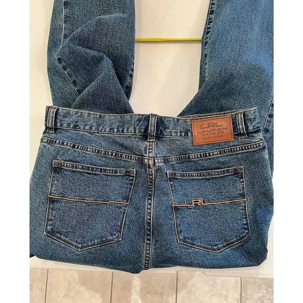 LRL Lauren Ralph Lauren Women's Classic Straight Jeans High Rise Size 6X29 - Picture 3 of 7